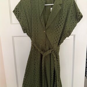 Zara Green Eyelet Dress